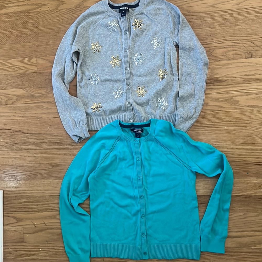 Lands end girls cardigans